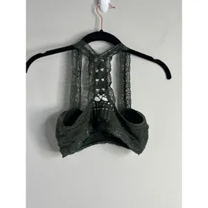 Altar'd State Lace Bralette Womens S/M Green Crochet Racerback‎ Boho Strappy Bra thumbnail 3