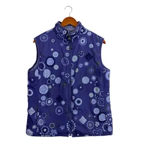Patagonia‎ VTG Reversible Quilted Vest Womens L Purple Floral Full Zip 28485F4 thumbnail 3