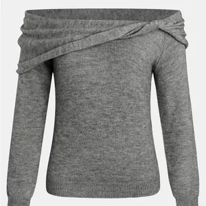 Cupshe Playful Poise  Gray Sweater thumbnail 3