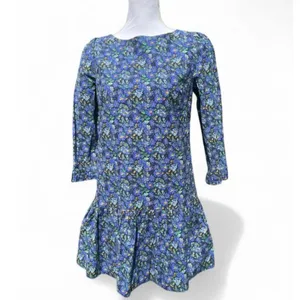 Free People Women's The Avenue Mini Dress Blue Floral Size S NWOT 97% cotton thumbnail 7