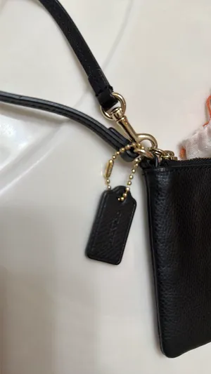 Coach Black Leather Wristlet thumbnail 6