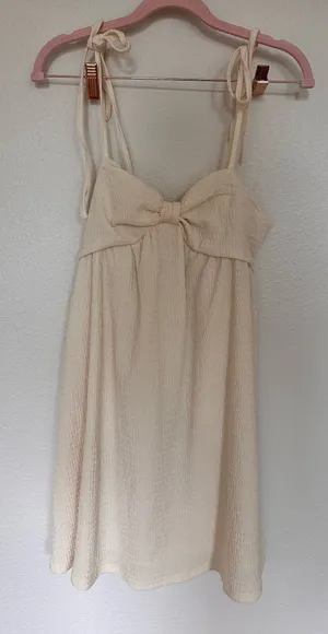 Boutique bow tie dress Tan thumbnail 1