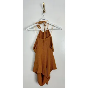 FREE PEOPLE Mina Romper in Suntan Size Large thumbnail 8
