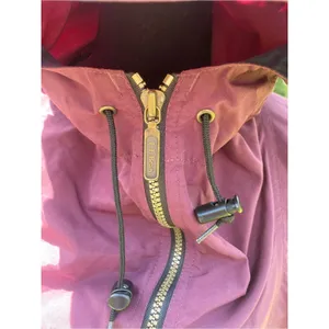 L.L. Bean Plum Hooded Utility Anorak with Navy Trim Vintage Unisex Windbreaker thumbnail 2