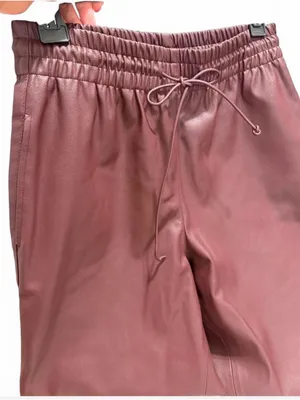Women's Faux Leather Drawstring Waist Pants size S or 26-27 thumbnail 5