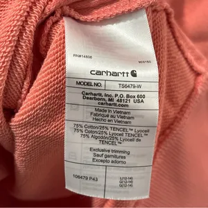 Carhartt Women’s Tencel Fiber Series Loose Fit Hoodie Size L Aged Coral Light thumbnail 3