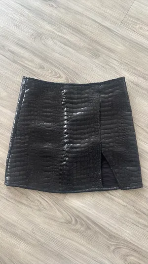 Motel Rocks Black Crocodile Mini Skirt thumbnail 3