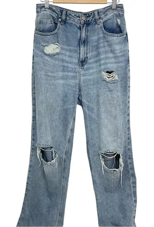 Pacsun Distressed Light Wash 90s Boyfriend Jeans Womens 29 Blue Denim Baggy thumbnail 1
