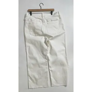 NWT!! J. CREW '96 Slim Wide Jeans Retro Raw Hems Solid White Preppy Frayed 33 thumbnail 8