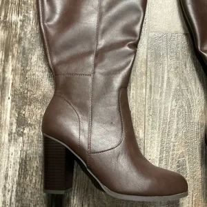 Style & Co Elegant Brown Knee-High Women's Boots Size 7W Extra Wide Calf thumbnail 9