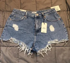FOREVER 21 Distressed Denim Shorts — Blue | 27 thumbnail 1
