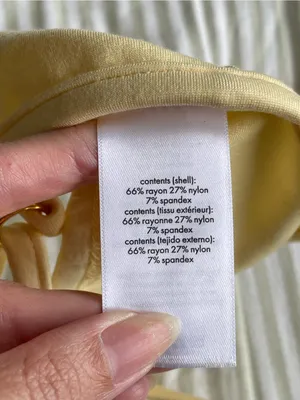 New Danielle Bernstein Pull On Bra Top Size XS Buttermilk Yellow Unlined Low Cut thumbnail 6