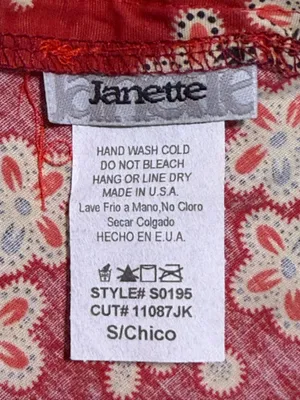 Red floral skirt Orange thumbnail 5