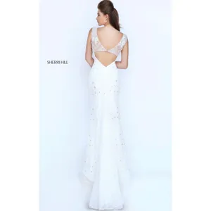 Sherri Hill Style 50069 Ivory Lace Mermaid Gown Size 2 thumbnail 2