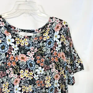 Loft Plus Size‎ 14 Dress Modest Cottagecore Ruffle Shift Smocked Feminine 1819 thumbnail 5