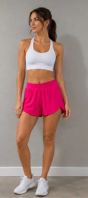 Hey Nuts Pink Athletic Shorts Size M thumbnail 1