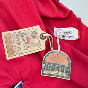 Faherty Caicos‎ Swimsuit Size XS Red Blue Reversible Halter Keyhole One Piece thumbnail 4