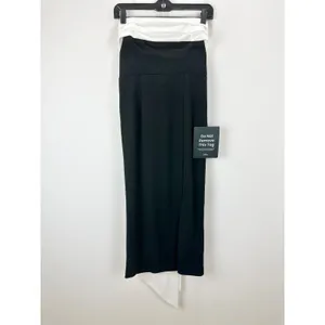 Lulus Fabulous Phenomenon Black and White Strapless Bow Midi Dress Small NWT thumbnail 6
