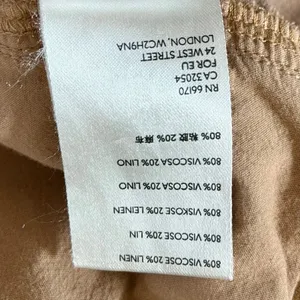 Free People Faded Love Sandstorm/Tan Linen Blend Trousers Women’s 25 thumbnail 11