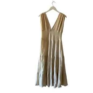 ASOS Design Midi Dress Shirred Waist Button Front Tiered Cotton SZ 4# 2096 thumbnail 4