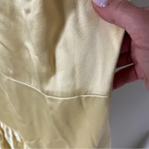 Alexis Saab Pleated Drop Waist Maxi Dress in Yellow S thumbnail 8