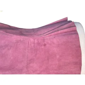 Vintage Pink Suede Lace Trim Western‎ Prairie Blouse Peplum Romantic Leather Top thumbnail 6