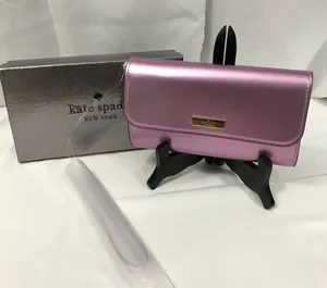 Kate Spade Kenzie Boxed Medium Flap Wristlet in Quartz Pink NIB thumbnail 1