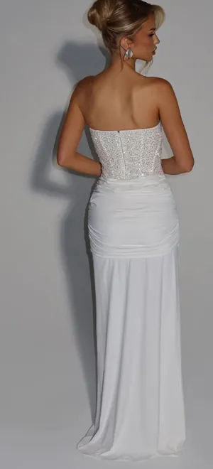 Babyboo white sequin maxi gown thumbnail 8