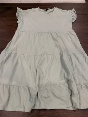 J.Crew Women’s Light Green Tiered Short Sleeve Mini Dress Size Small - C1 thumbnail 4