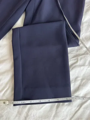 St. John’s Women’s Classic Navy Straight Leg Dress Pants Work US 4 business chic thumbnail 12