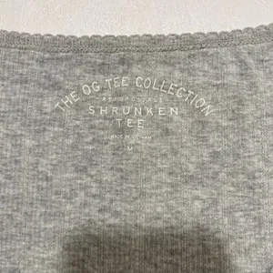 Aeropostale OG Tee Collection Gray Henley Baby Tee Size M Y2K Lettuce Trim thumbnail 5