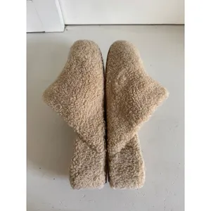 Free People beige fuzzy mules size‎ 8 thumbnail 10