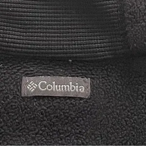 Columbia black fleece 1/4 zip closure logo on the back sweatshirt, size M top thumbnail 8