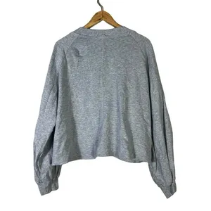 Zenana Oversized Cardigan‎ Womens 1X Gray Button Down Pockets Cozy Minimalist thumbnail 5