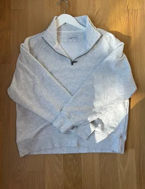 Heather Grey Quarter Zip Gray Size 8 thumbnail 1