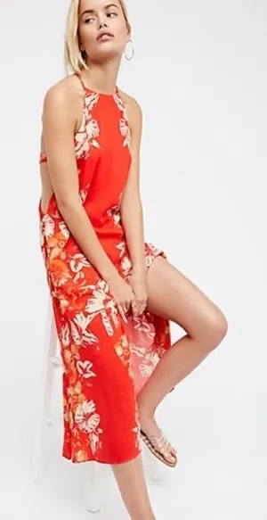 Free People “Back To You” Long Boho Dress Size Medium thumbnail 1