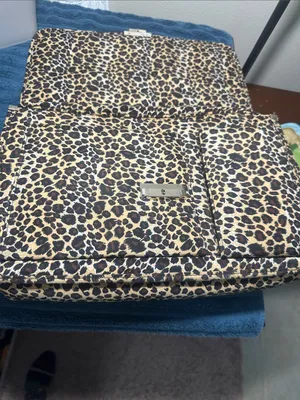 Leopard Print Crossbody Satchel - Laptop bag etc Tan/Black excellent like new thumbnail 13