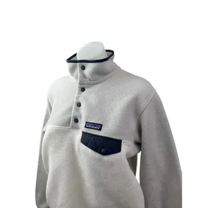 Patagonia Synchilla Snap-T Fleece Women's White Long Sleeve Sweater Top Size S thumbnail 2