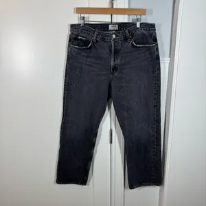 Agolde Wyman Low Rise Vintage Straight‎ Jeans in Paradox black wash size 31 thumbnail 3