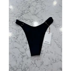 NWT Quince Black Italian High-Leg Ring Bikini Bottom Size XS thumbnail 3