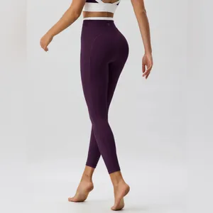 Berlook Activewear Purple Natural Waisted Leggings 25" thumbnail 2