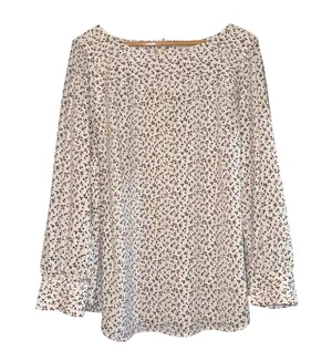 Loft Ditzy Floral Blouse Womens 16 Flowy Lightweight Work Career Blouson Sleeves thumbnail 1