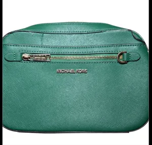 Michael Kors Jet‎ Set Large Saffiano Leather Crossbody Bag in Green thumbnail 5