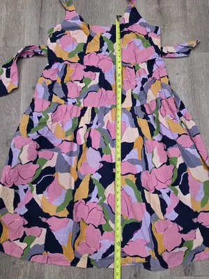 Floral Sleeveless Tiered Midi Dress With Adjustable Straps Plus Size no tag thumbnail 4