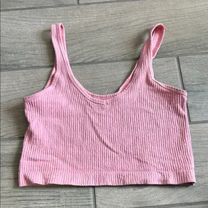 Urban Outfitters Pink Textured Crop Top thumbnail 1