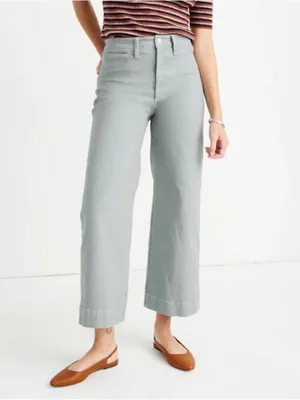 Madewell Slim Emmett Wide-Leg Crop Pants 27 thumbnail 3