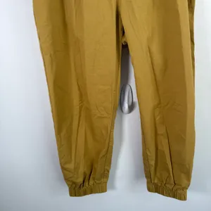 Halara Mid Rise Casual Joggers Yellow Jasmine 100% Cotton Utility Womens Medium thumbnail 9