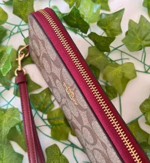Long Zip Around Wallet In Signature Canvas c4452 thumbnail 7