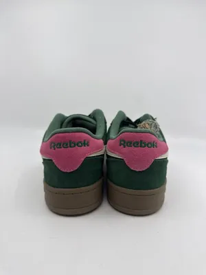 Reebok Club C Grounds Green Natural Pink Suede Sneakers Women's Size 8 NIB thumbnail 5