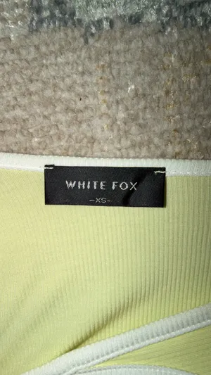 WHITE FOX XS Light Yellow Ribbed Sleeveless Bodycon Mini Dress thumbnail 4